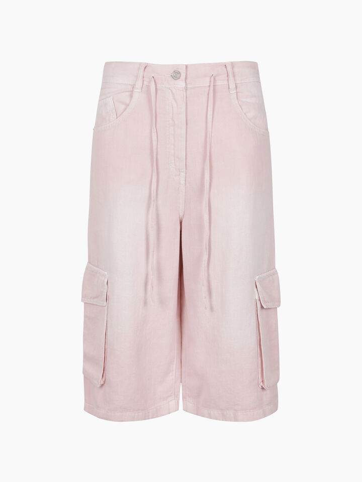 BERMUDA - sisley k jeans shorts - Pink | Sisley K image number 1